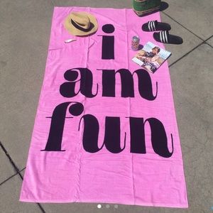 Ban.Do "I am fun" over-sized beach towel.